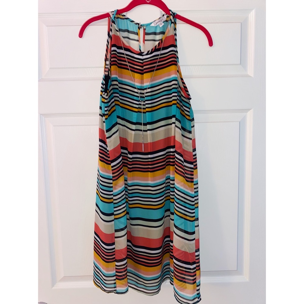 Speechless multi-colored tank mididress in L